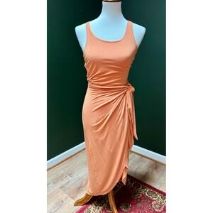 Elegant Orange Midi Dress